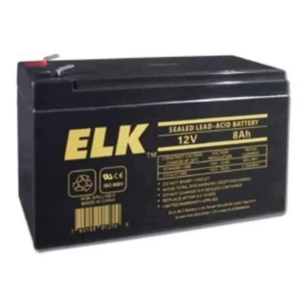 ELK1280 – 12V 8Ah Sealed Lead Acid Battery (Rechargeable)