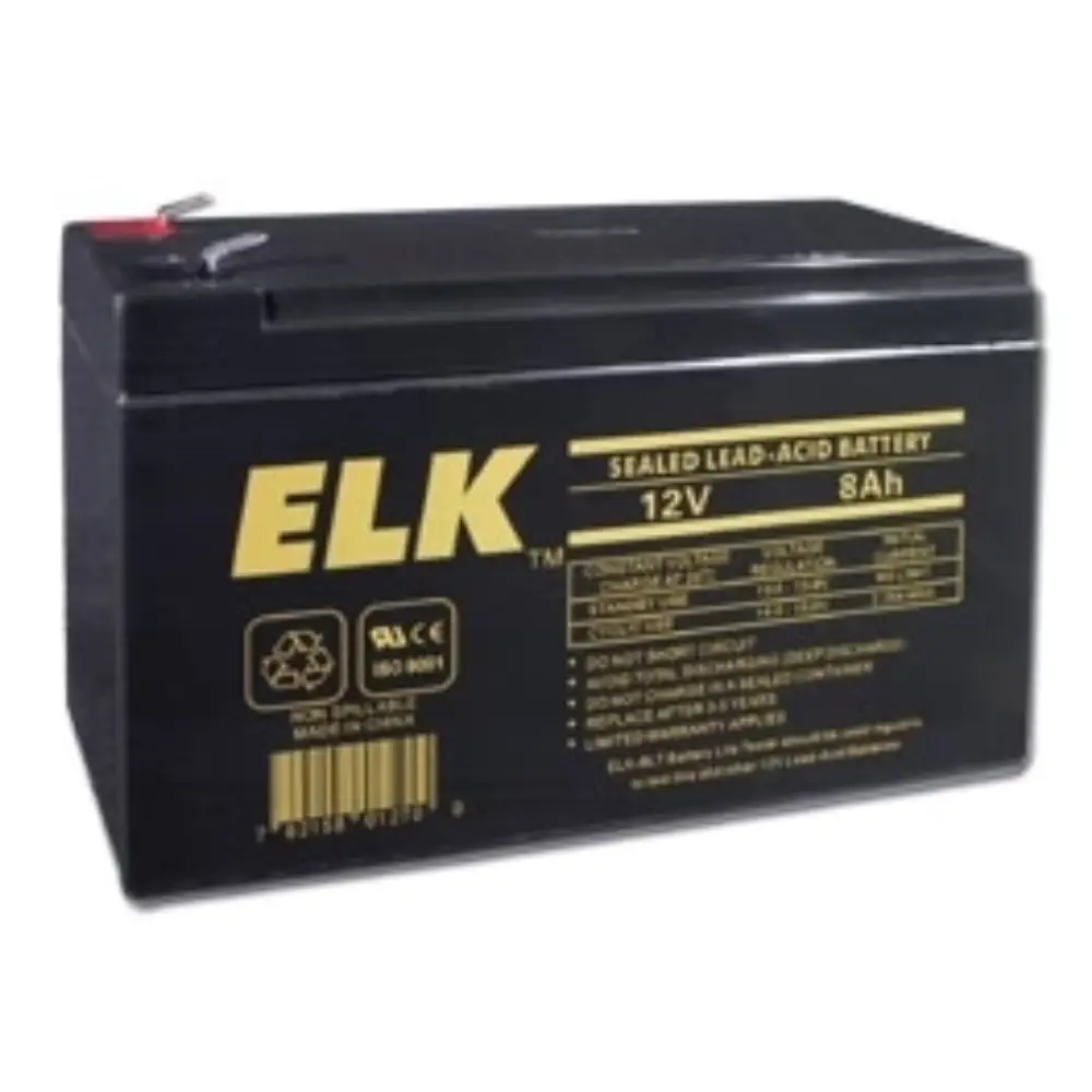 ELK1280 – 12V 8Ah Sealed Lead Acid Battery (Rechargeable)