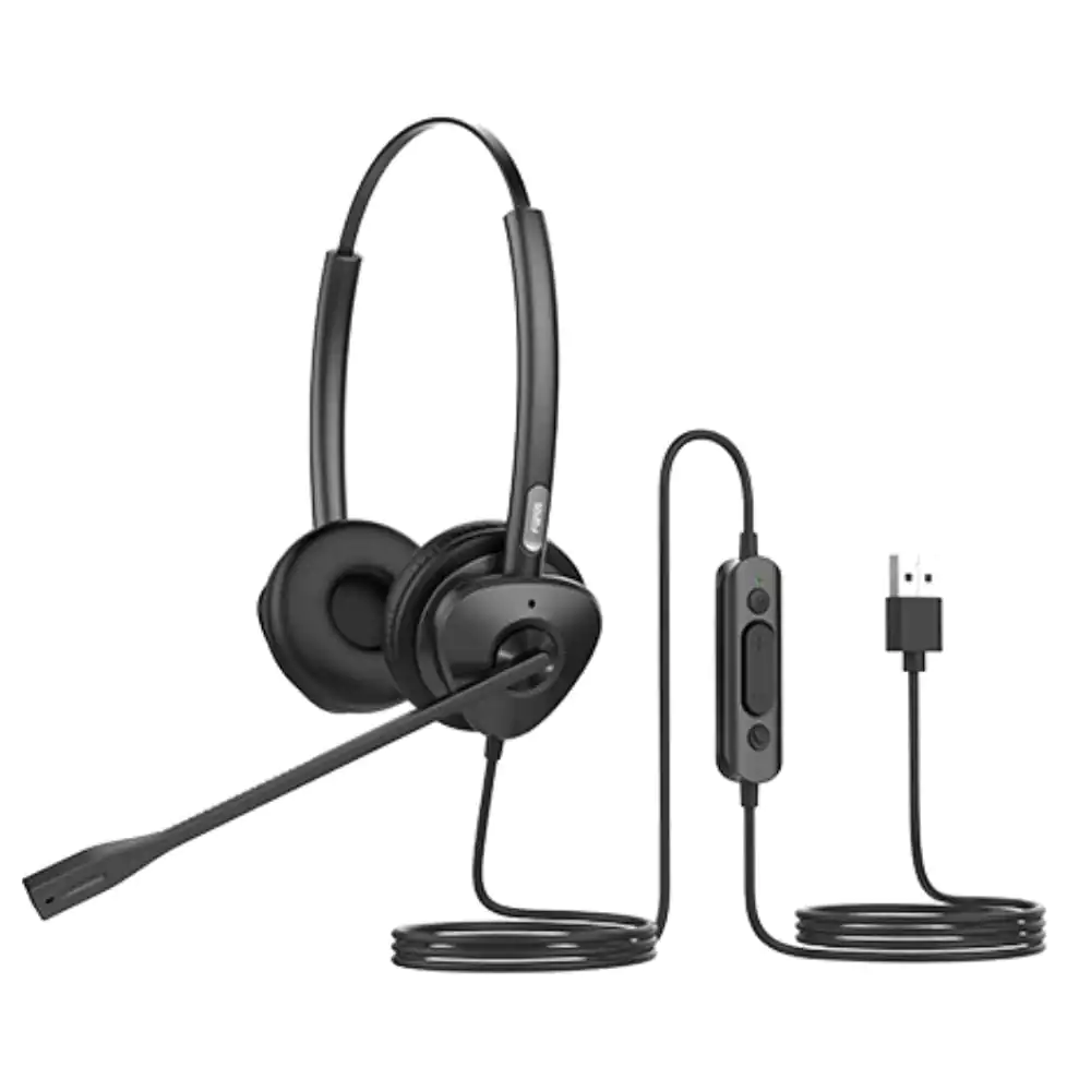 Fanvil HT301‑U / HT302‑U USB Wired Headset – 1‑Sided or 2‑Sided, ENC Noise Cancellation, HD Wideband Audio