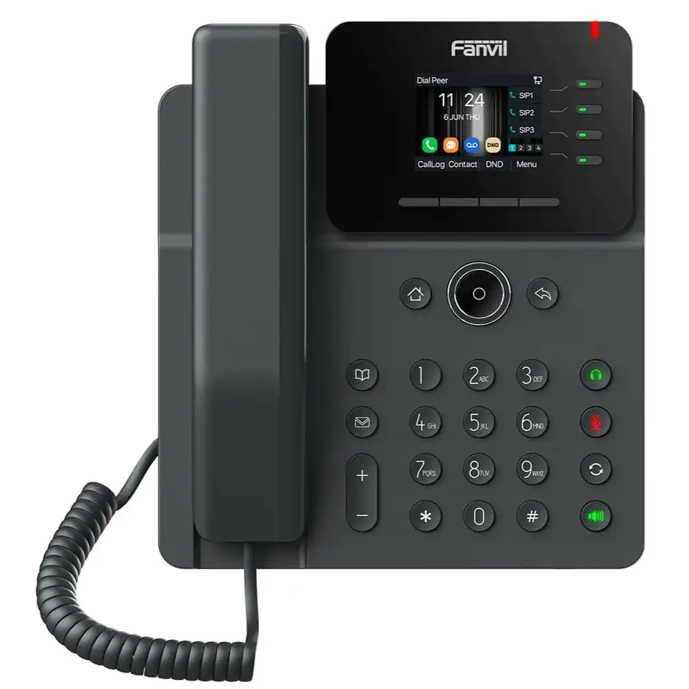 Fanvil V61G Prime Business Phone – 4‑Line SIP, HD Audio, 6‑Way Conference, PoE