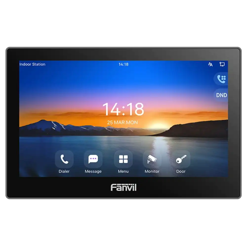 Fanvil i504 / i504W SIP Indoor Station – 7″ Touchscreen, Wi‑Fi (i504W), 8 Alarm Inputs & PoE