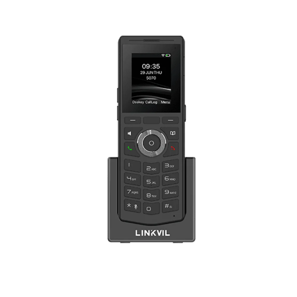 LINKVIL W610W Portable Wi‑Fi IP Phone – Dual-Band 802.11ac, Bluetooth 5.0, 16 DSS Keys & PTT