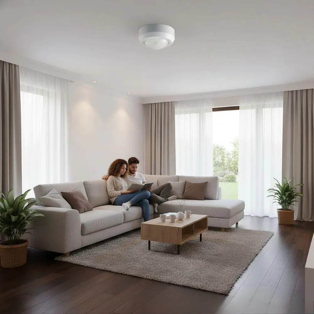 3195MHz 360° Ceiling PIR Motion Sensor _ Full Room Guard Safety New