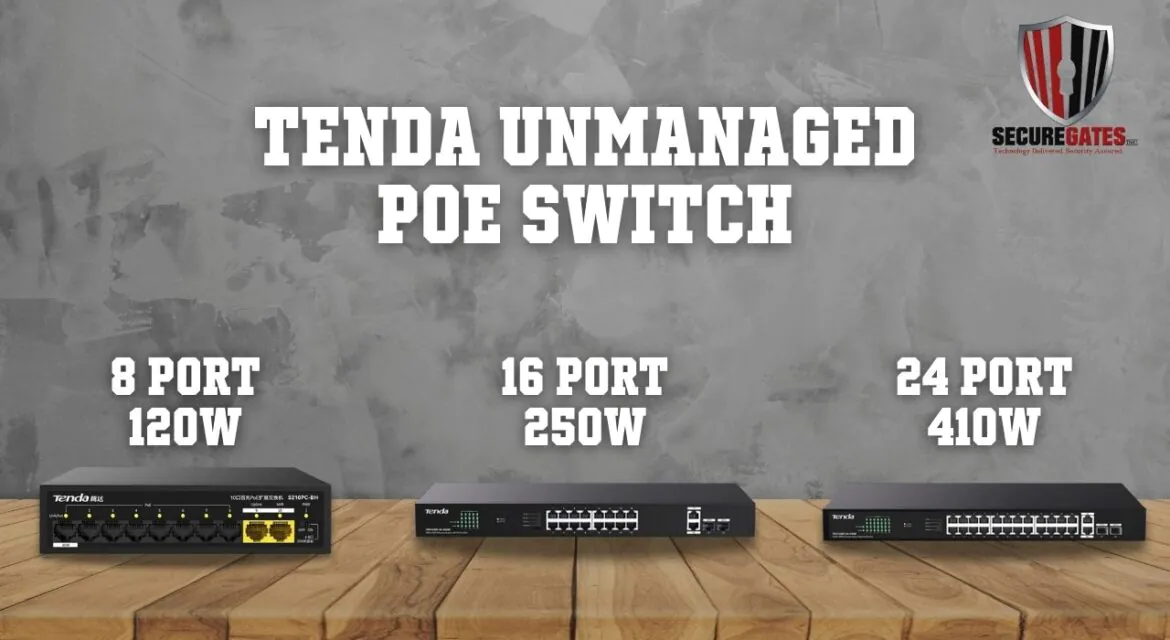 Power Your Network with Tenda Unmanaged PoE Switches