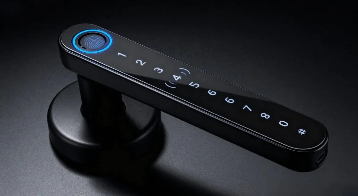 Tediton G01PL Smart Deadbolt Handle Lock with Multi-Access Fingerprint App Card Key Entry 1