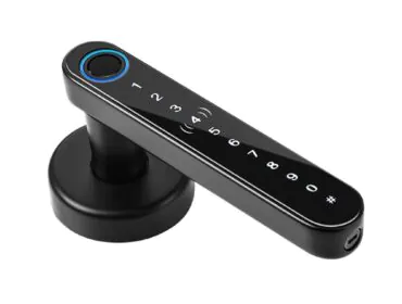 Tediton G01PL Smart Deadbolt Handle Lock with Multi-Access Fingerprint App Card Key Entry