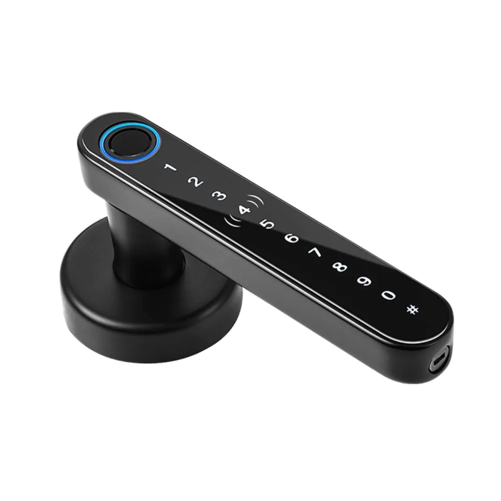 Tediton G01PL Smart Deadbolt Handle Lock with Multi-Access Fingerprint App Card Key Entry - SecureGates Inc. | St.Lucia's Security, Safety & Networking Experts Tediton G01PL Smart Deadbolt Handle Lock with Multi-Access Fingerprint App Card Key Entry